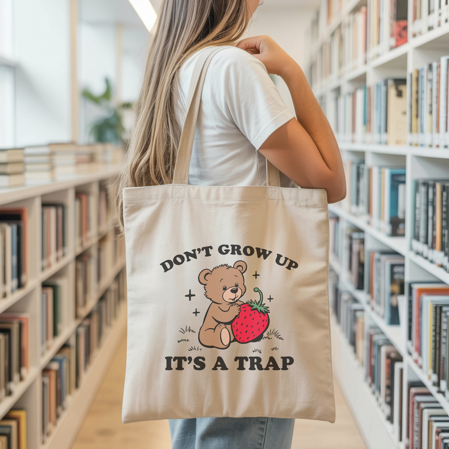 Don't Grow Up It's A Trap Tote Bag