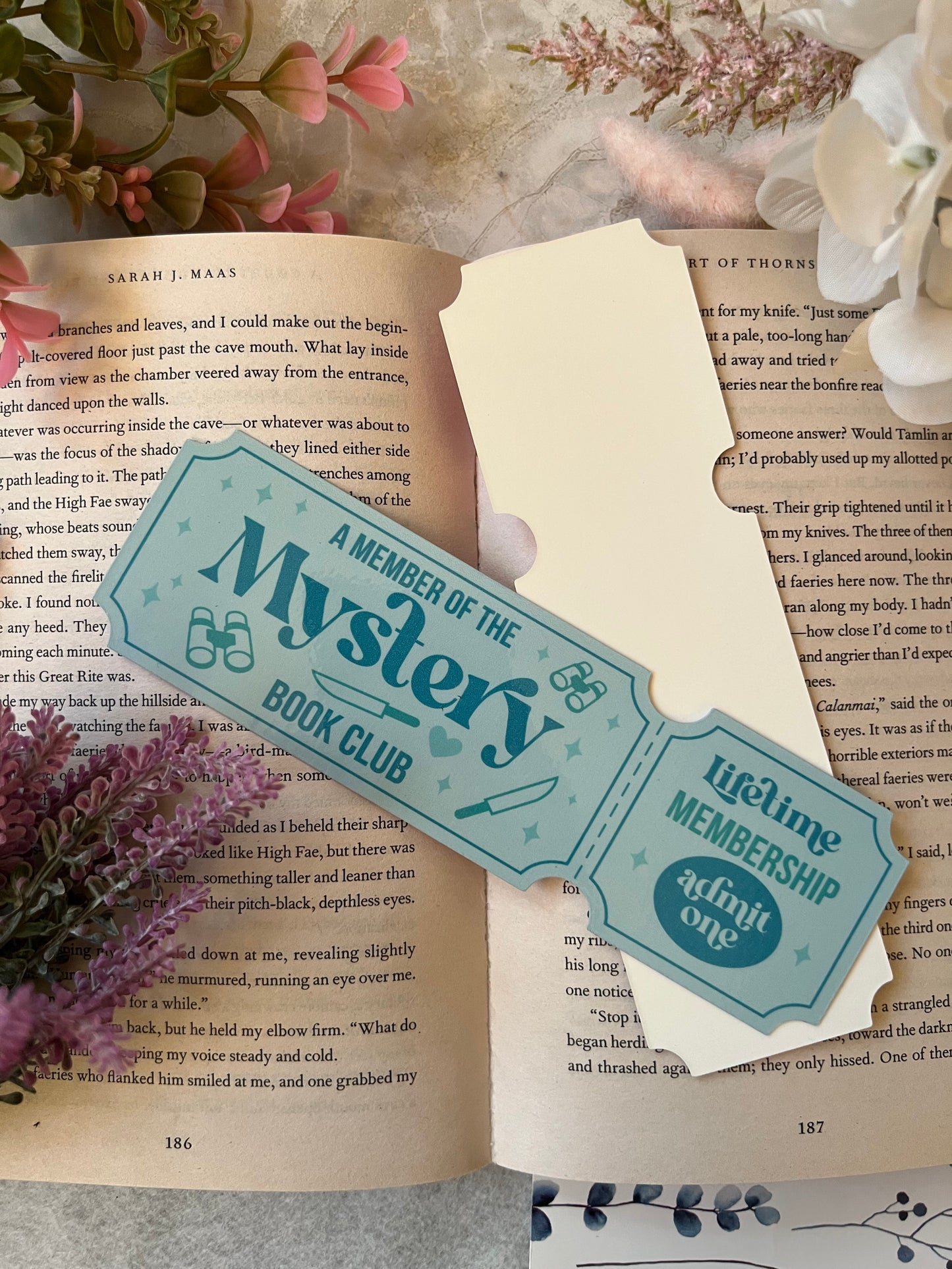 Cardstock Mystery Ticket Bookmark