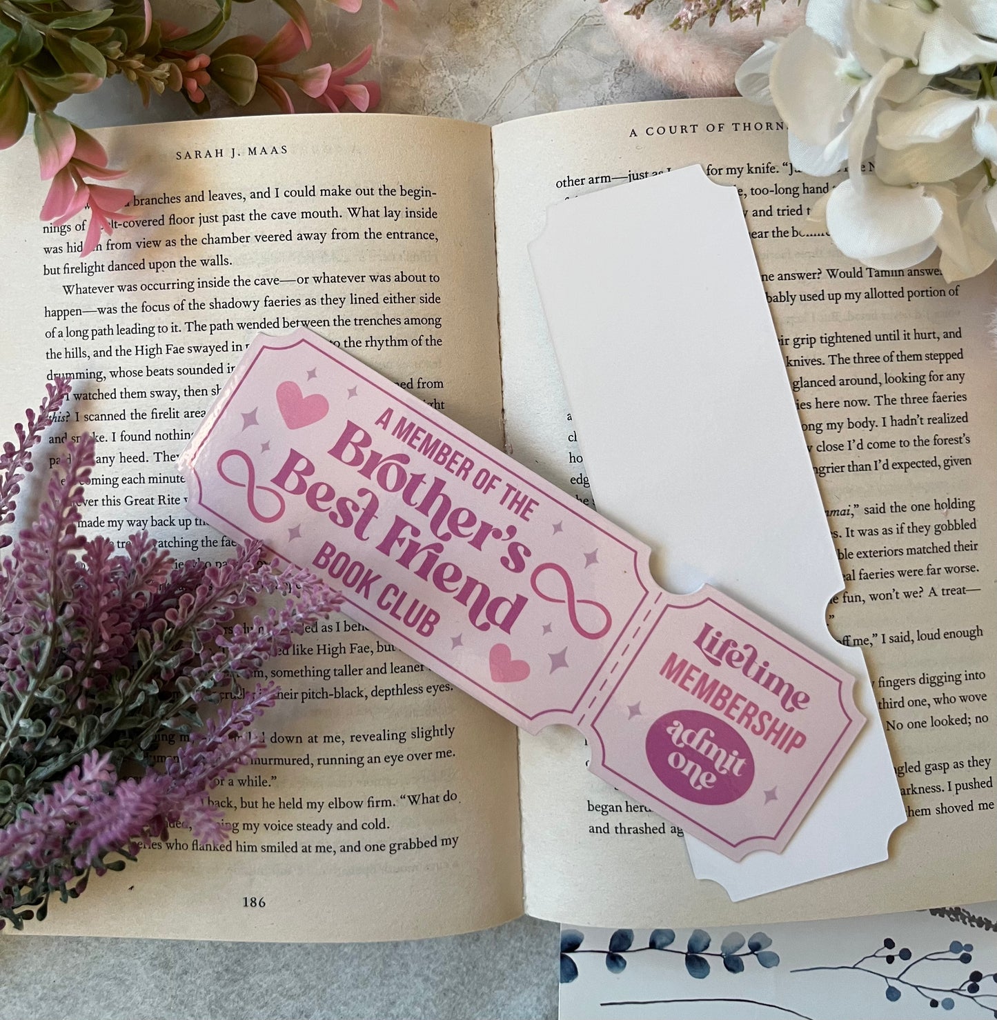 Cardstock Brother's Best Friend Ticket Bookmark