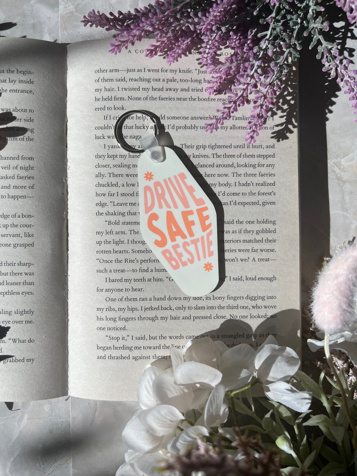 Hotel Keychain- Drive Safe Bestie Flowers