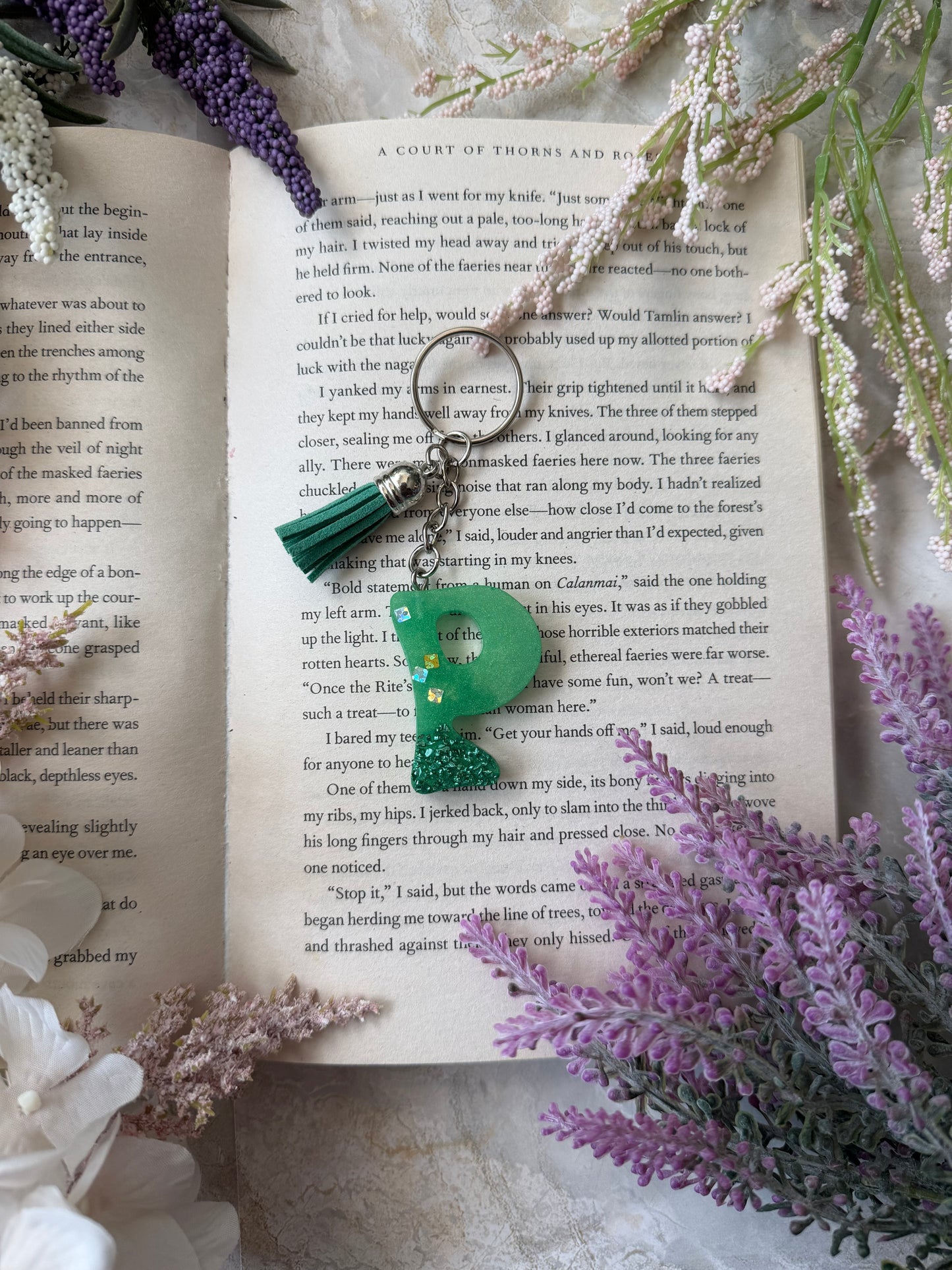 Resin Letter Keychain- P