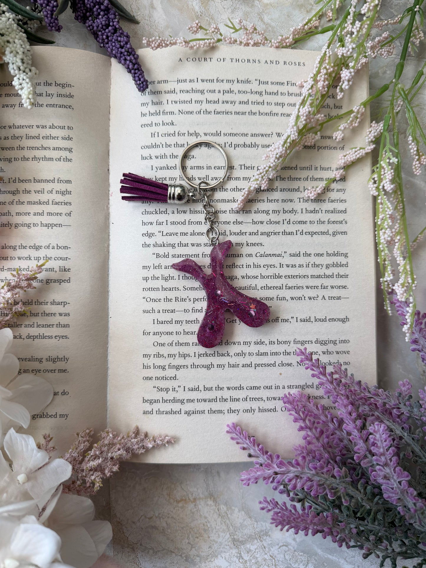 Resin Letter Keychain- X