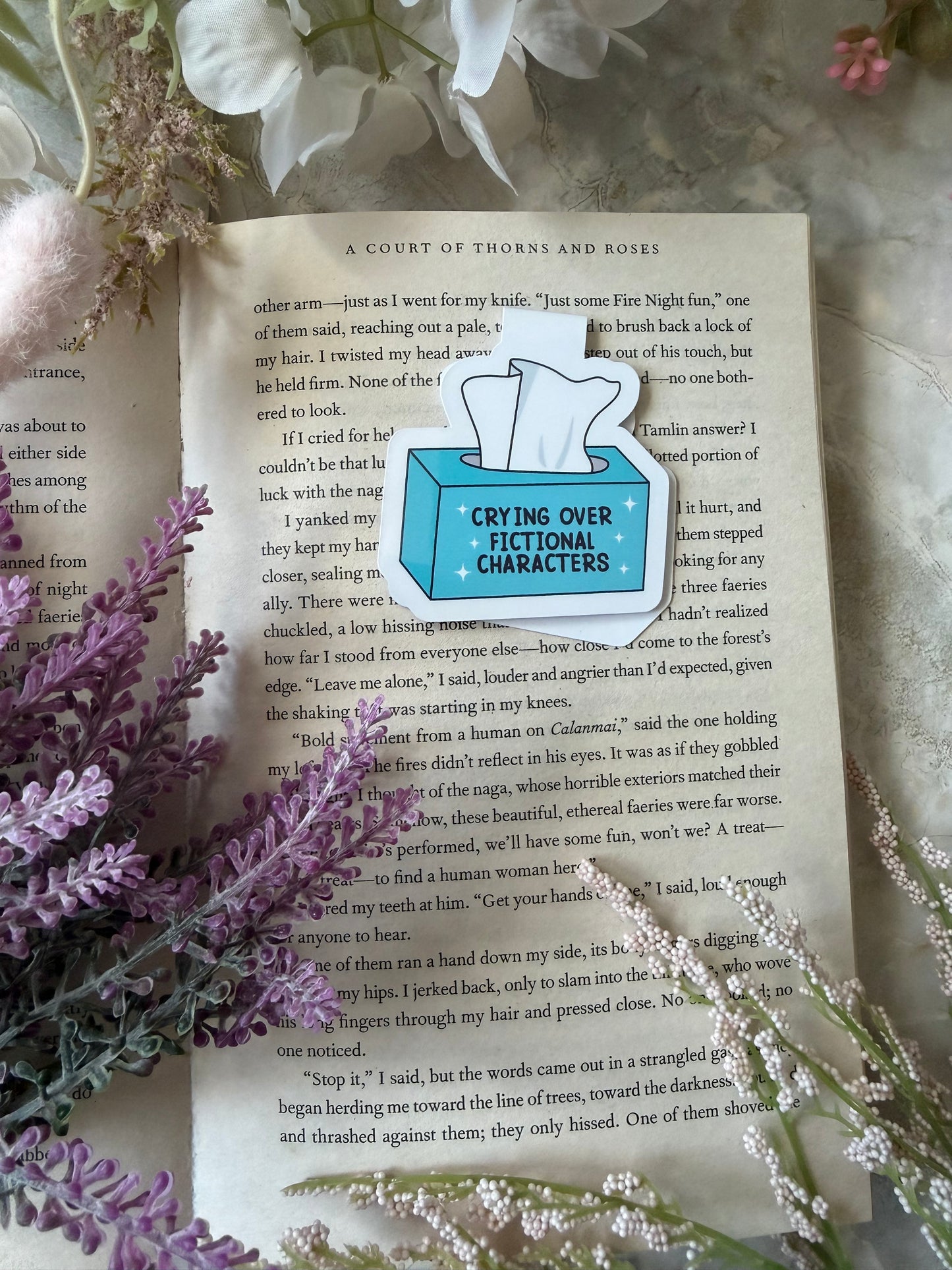 Magnetic Bookmark- Crying Over Fictional Characters