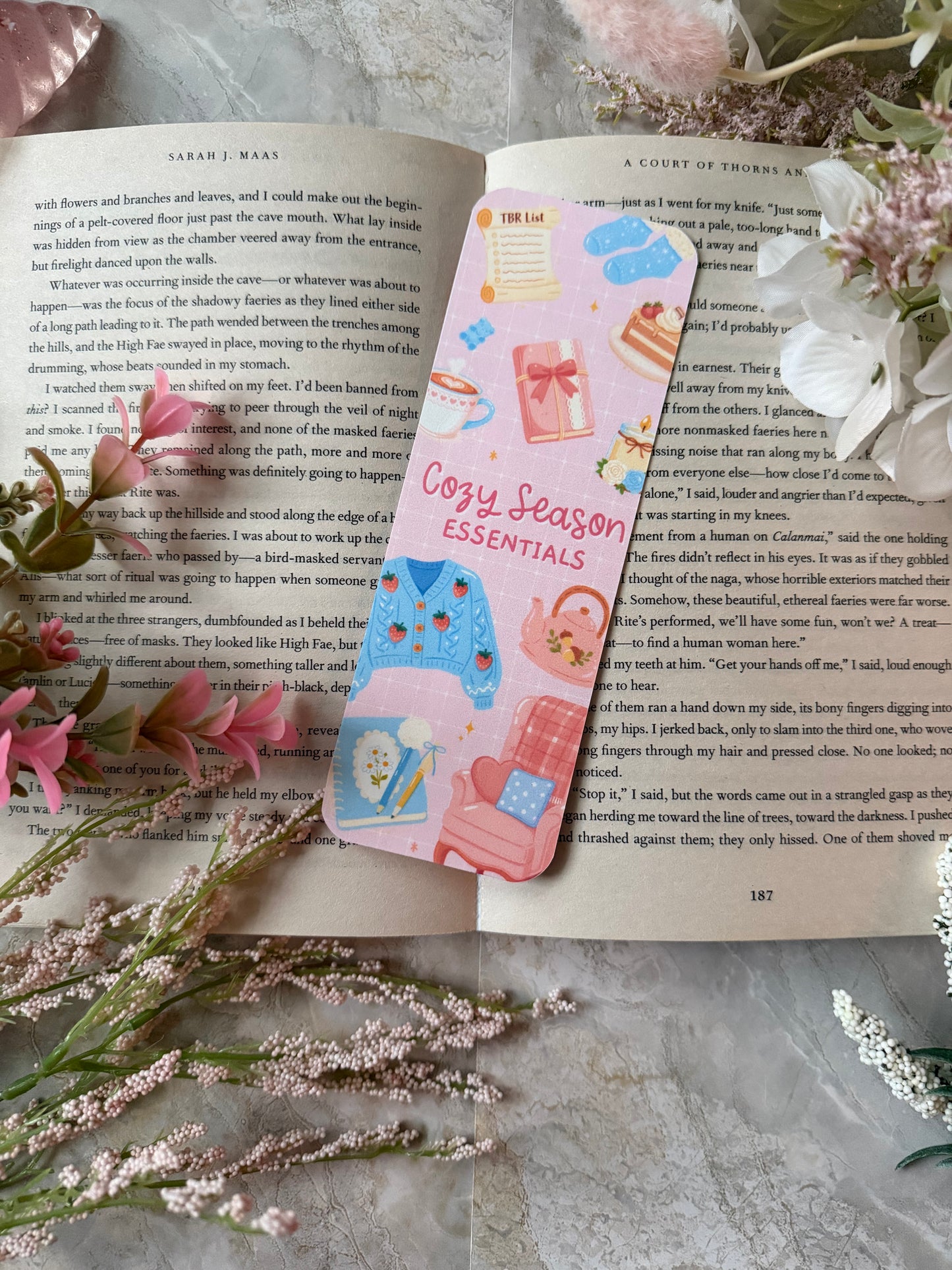 Cardstock Cozy Season Essentials Bookmark