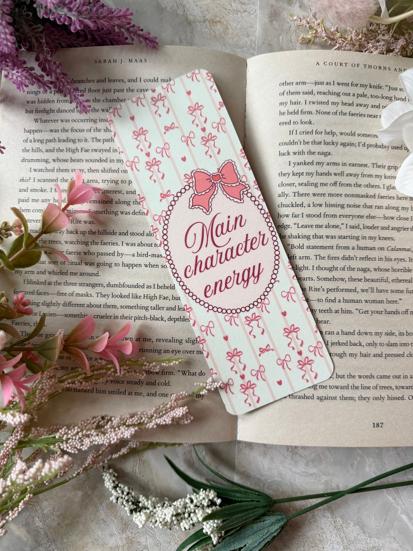 Cardstock Main Character Energy Bookmark