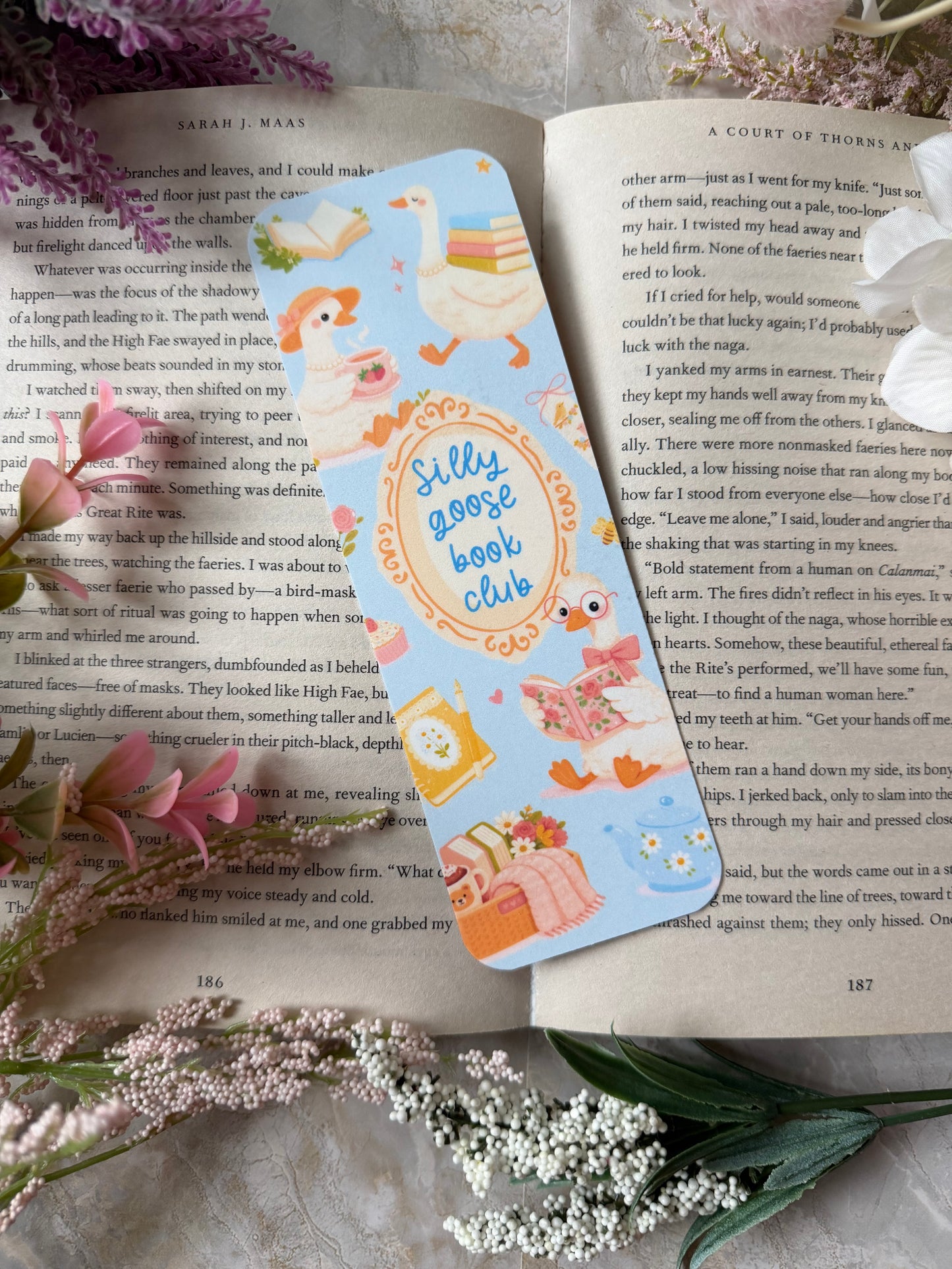 Cardstock Silly Goose Book Club Bookmark