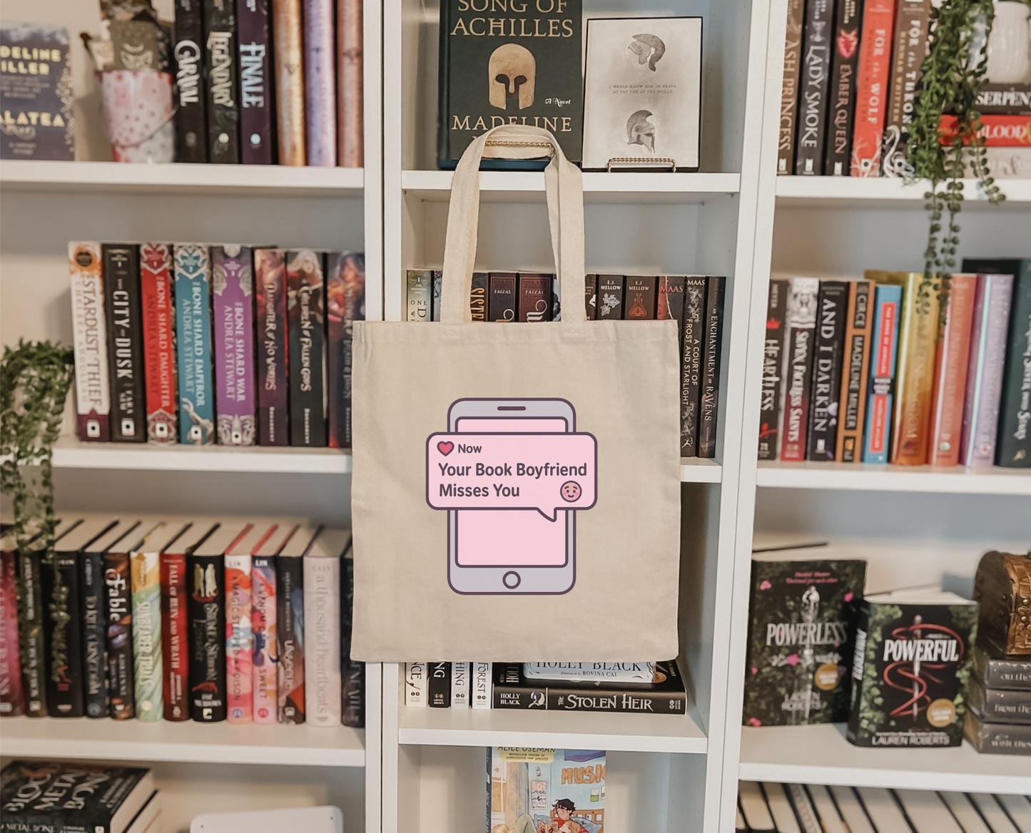 Your Book Boyfriend Misses You Tote Bag