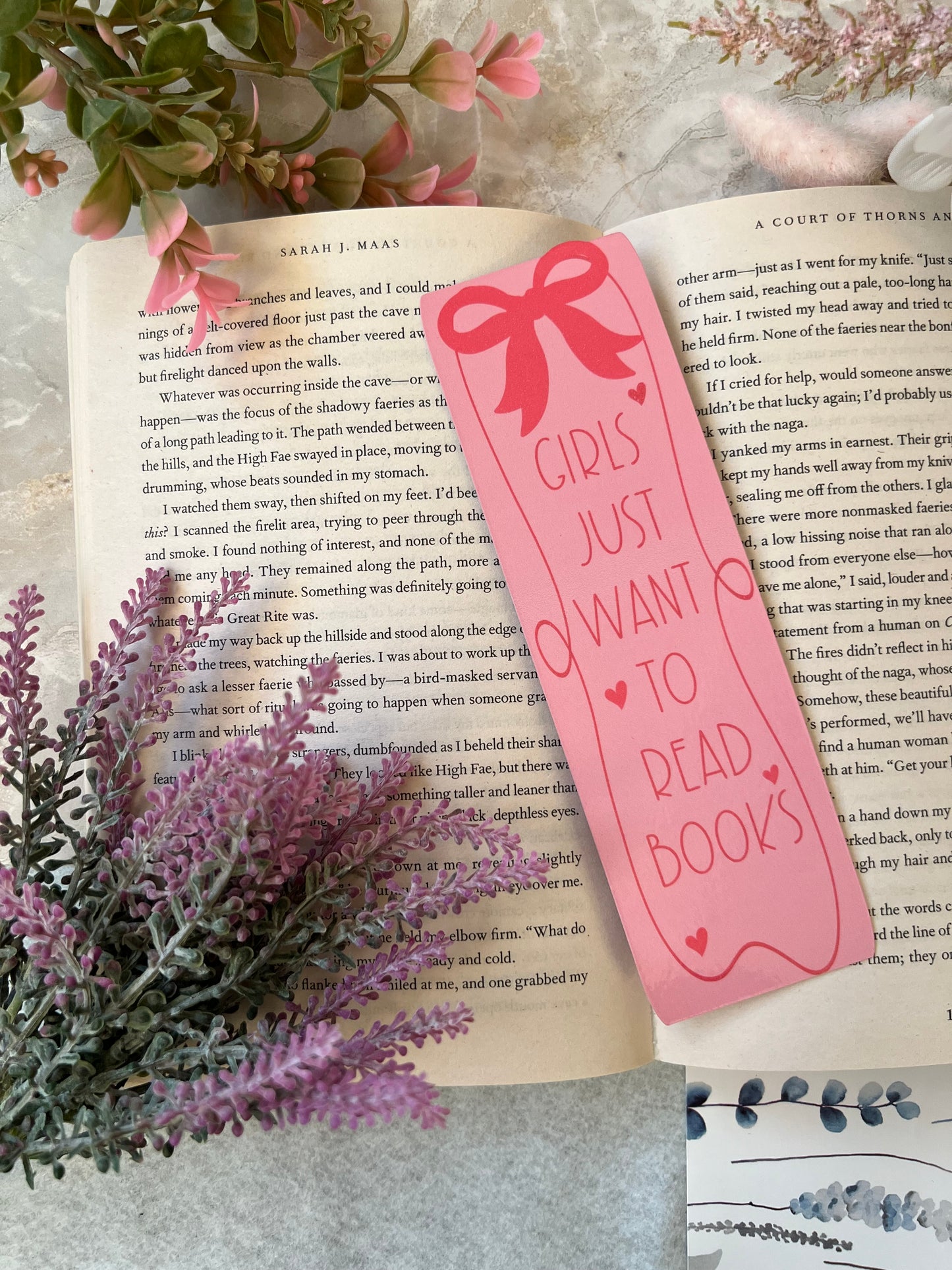 Cardstock Girls Just Want To Read Books Bookmark