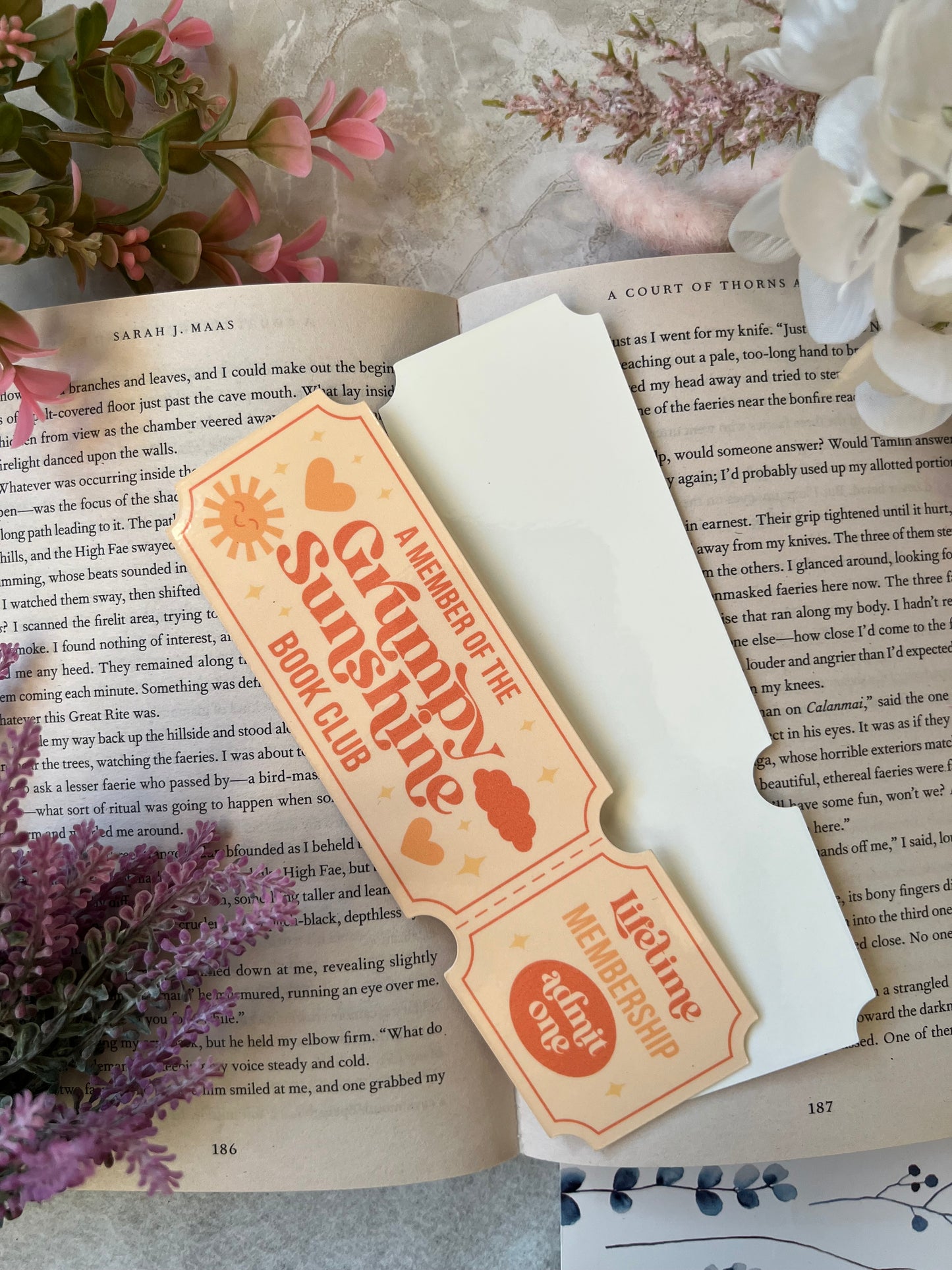 Cardstock Grumpy / Sunshine Ticket Bookmark