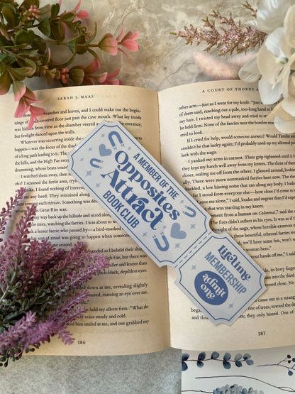 Cardstock Opposites Atrract Ticket Bookmark
