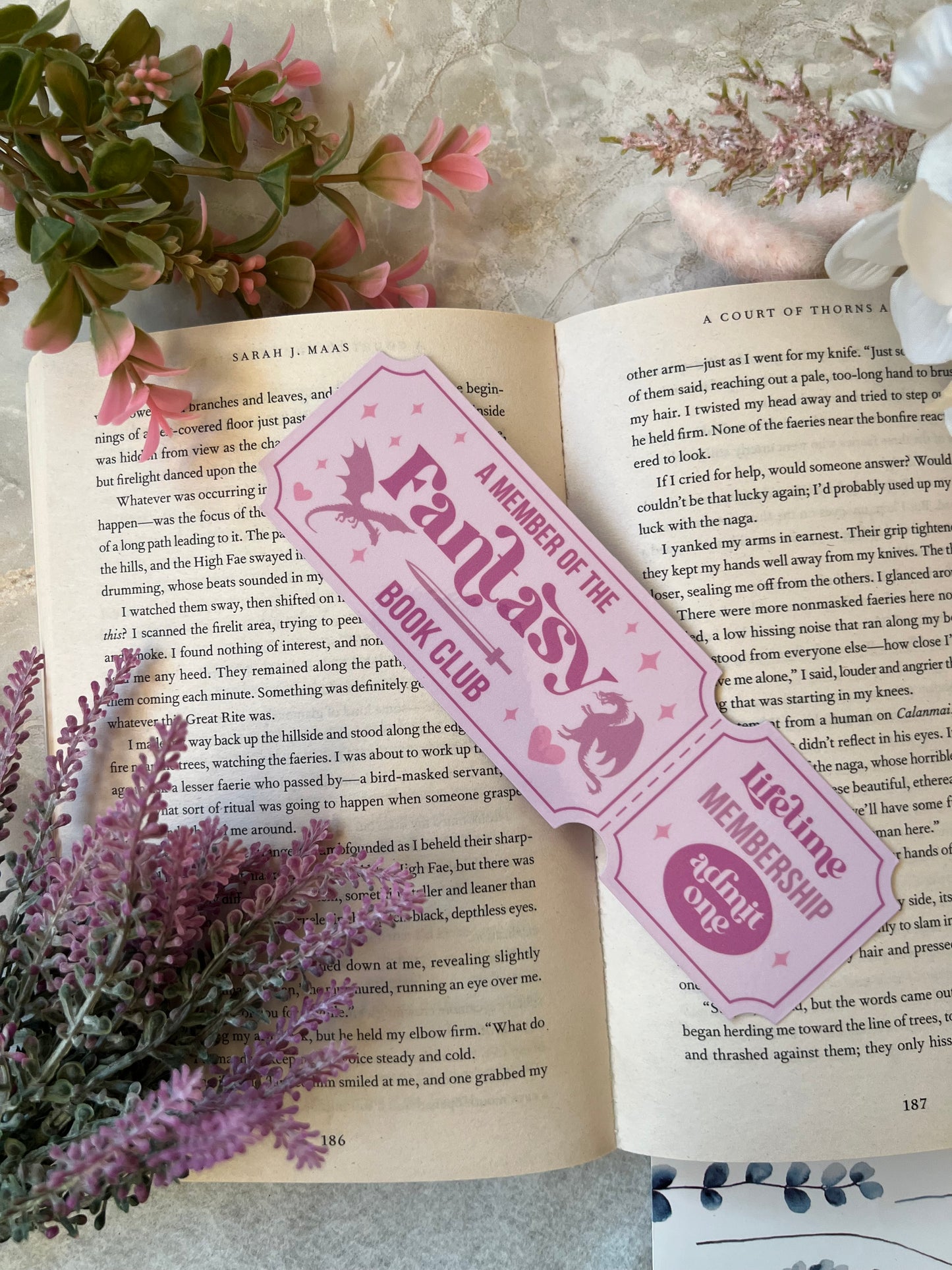 Cardstock Fantasy Ticket Bookmark
