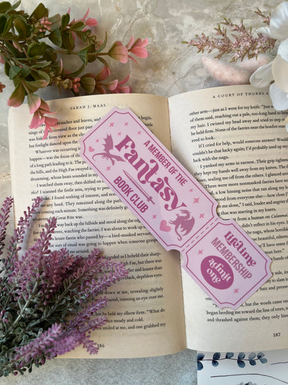 Cardstock Fantasy Ticket Bookmark