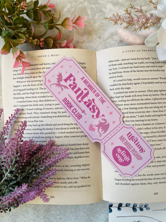 Cardstock Fantasy Ticket Bookmark