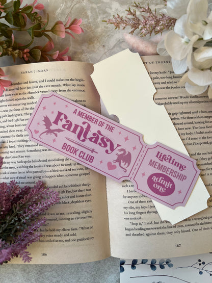 Cardstock Fantasy Ticket Bookmark