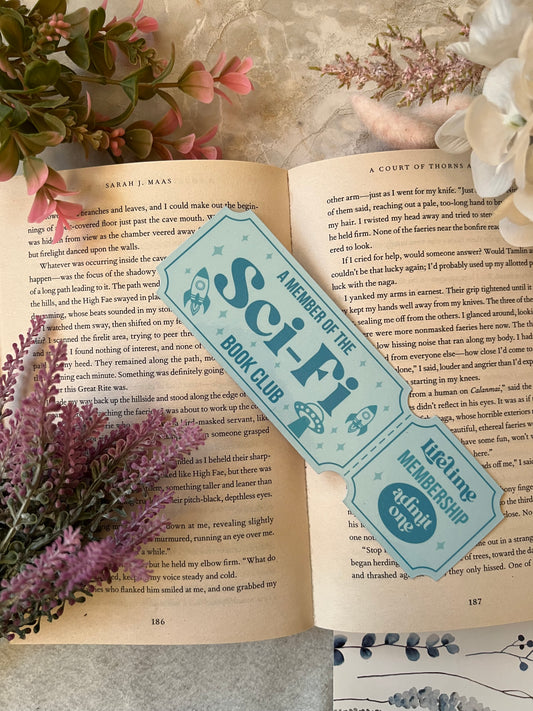 Cardstock Sci-Fi Ticket Bookmark