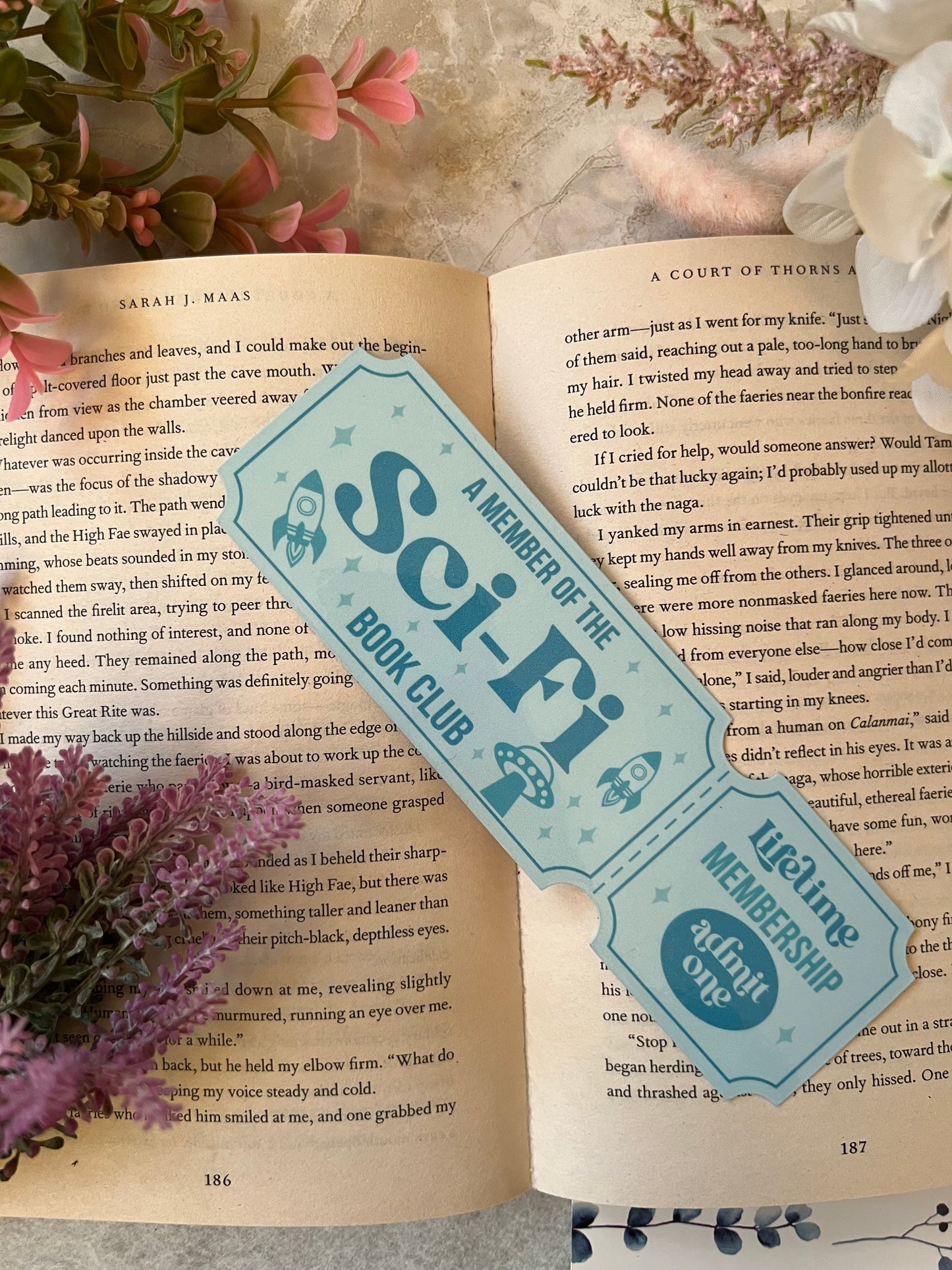 Cardstock Sci-Fi Ticket Bookmark