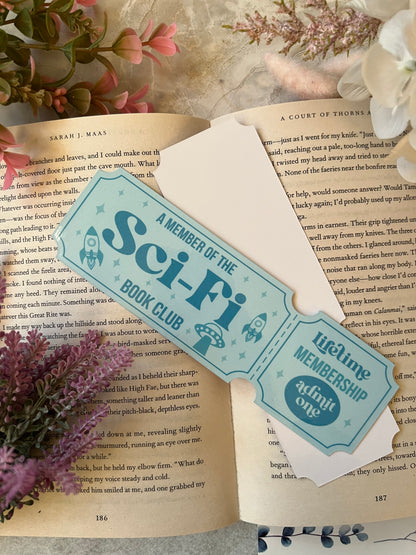 Cardstock Sci-Fi Ticket Bookmark