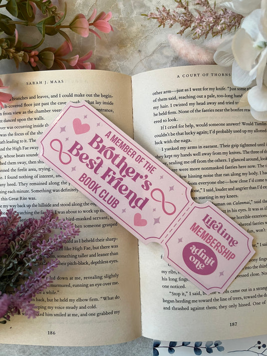 Cardstock Brother's Best Friend Ticket Bookmark