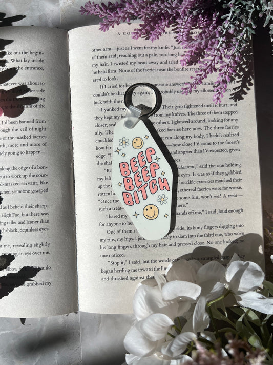 Hotel Keychain- Beep Beep Smile