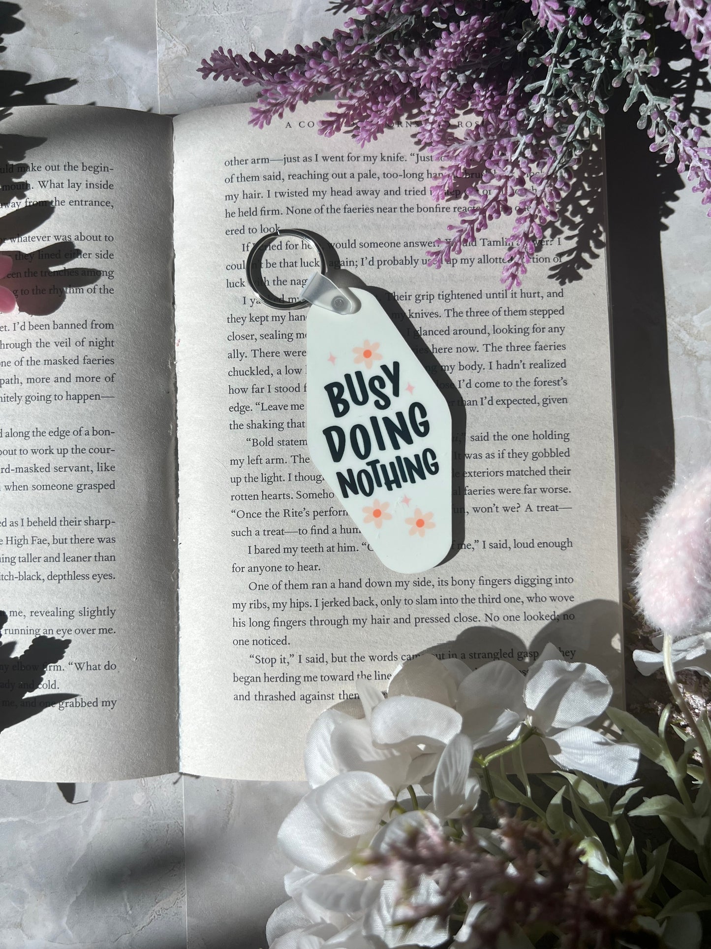Hotel Keychain- Busy Doing Nothing