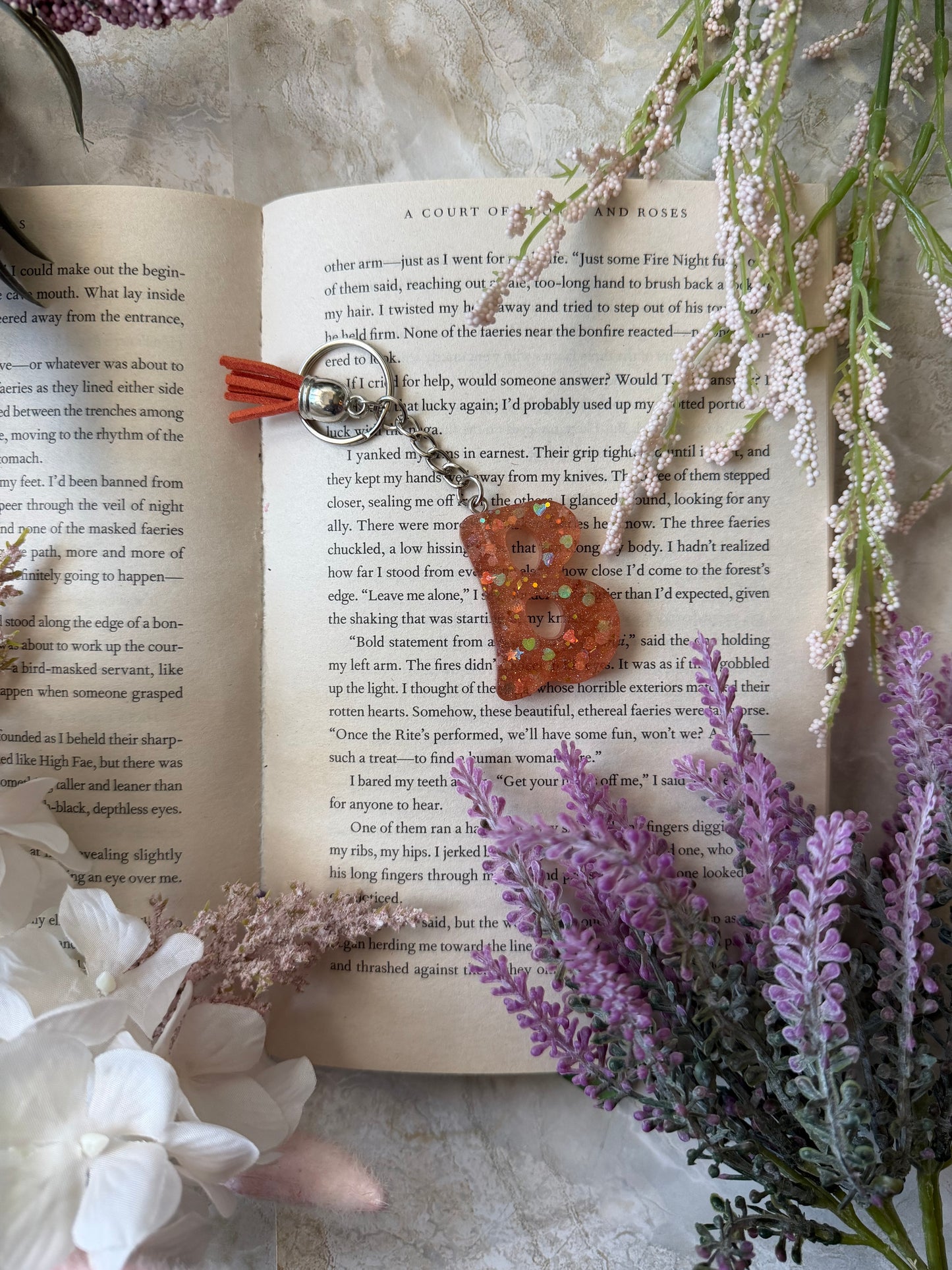 Resin Letter Keychains- B