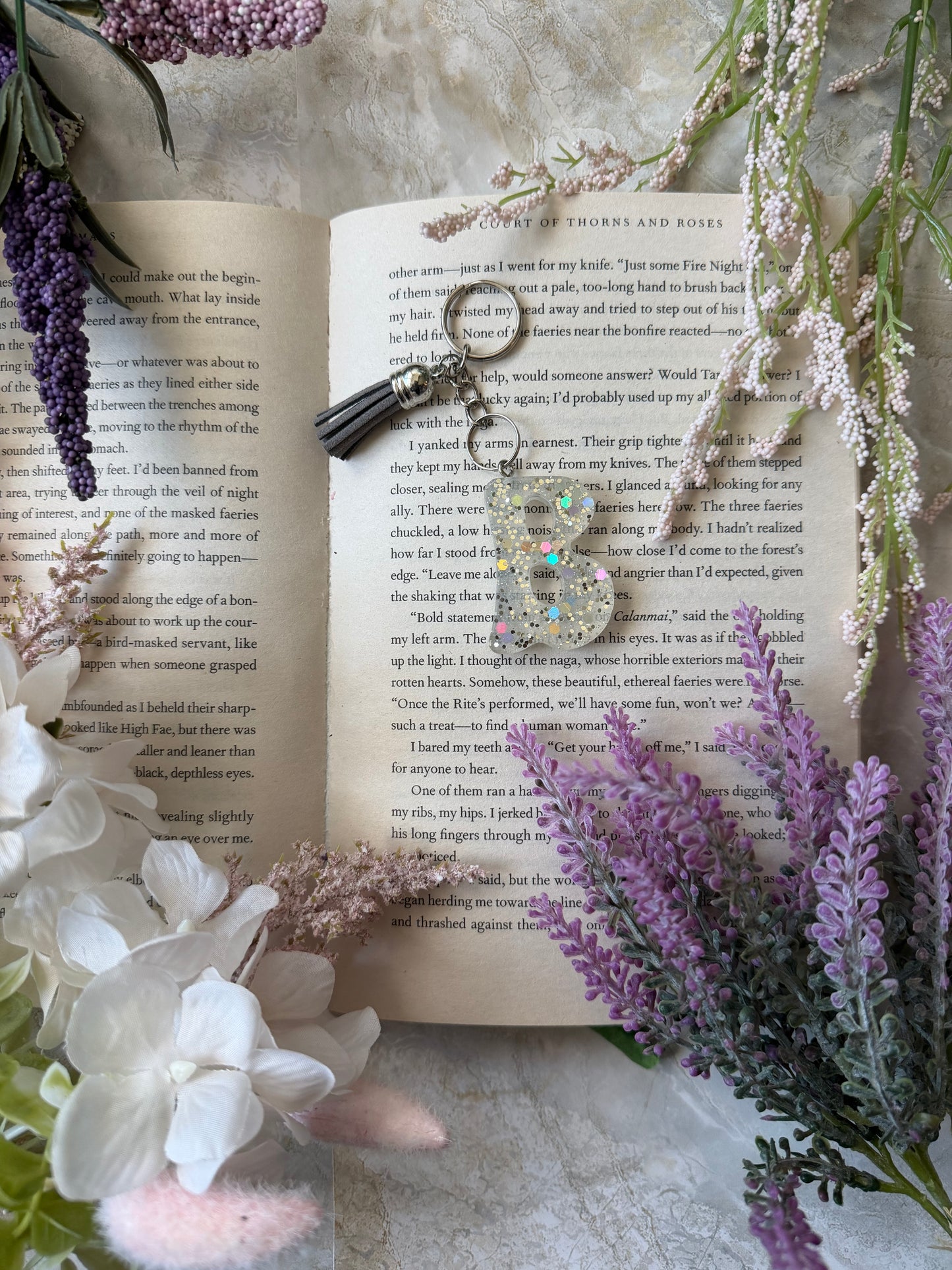 Resin Letter Keychains- B