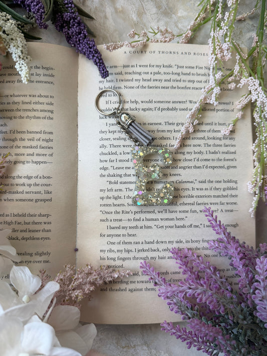 Resin Letter Keychain- E