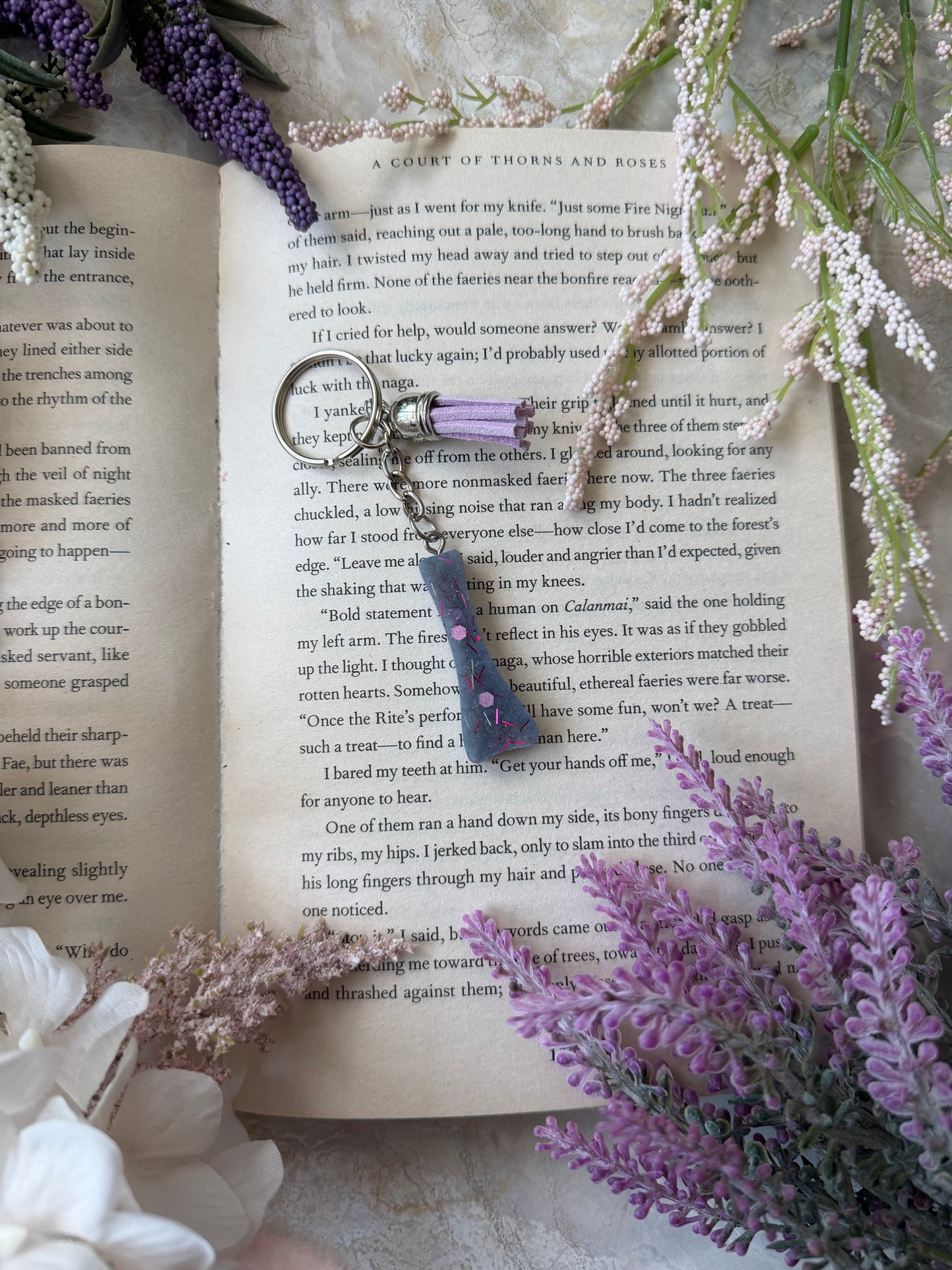 Resin Letter Keychain- I