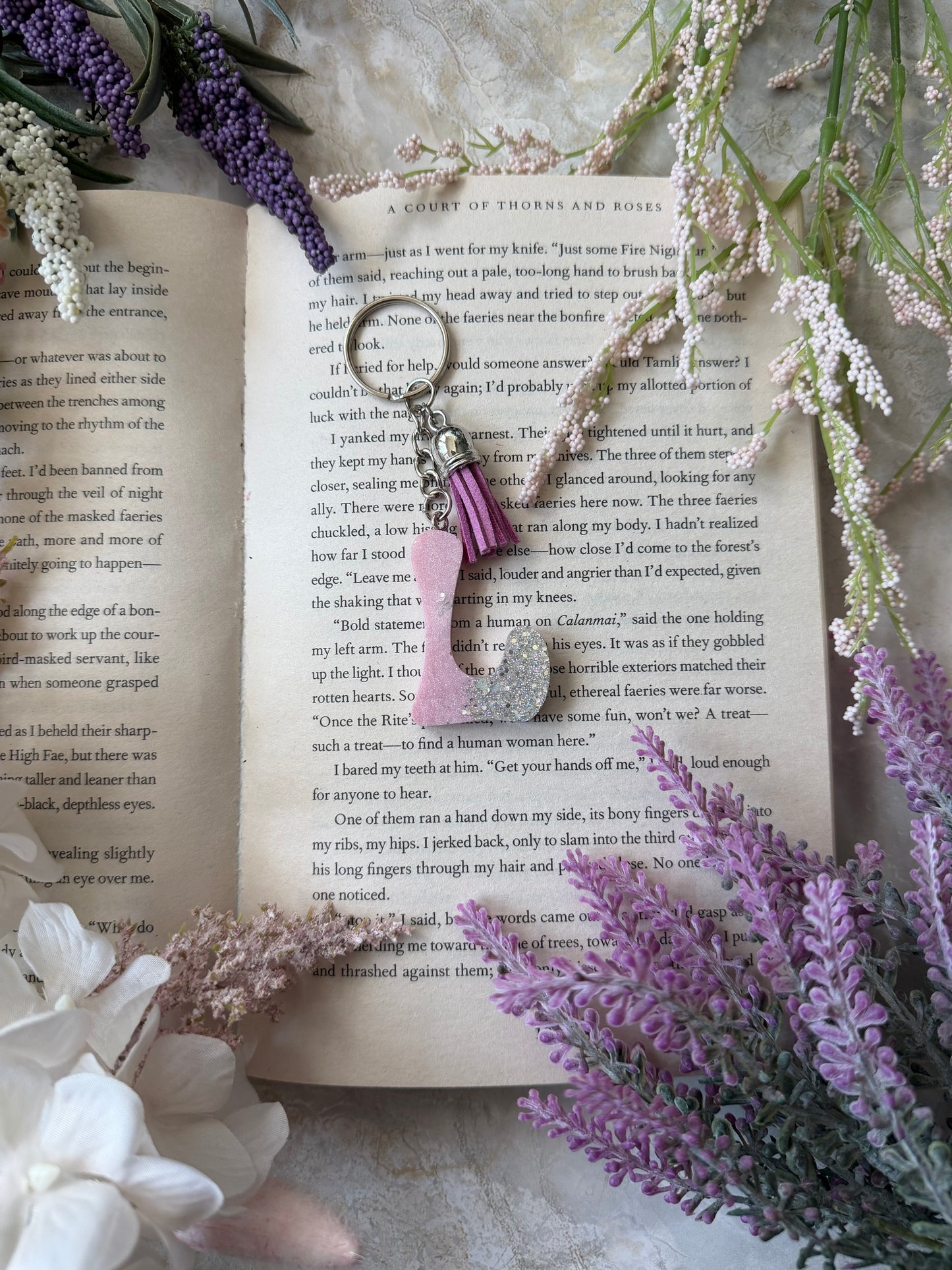 Resin Letter Keychain- L