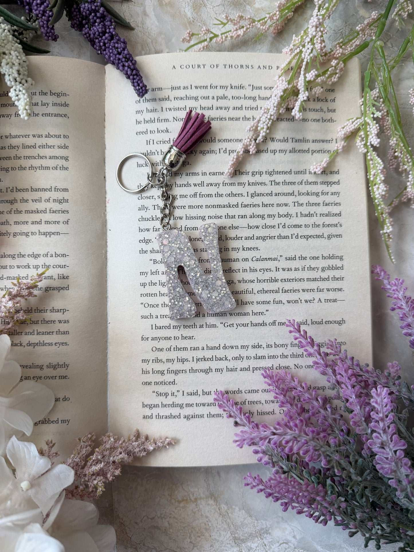 Resin Letter Keychain- N