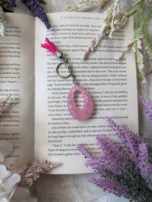 Resin Letter Keychain- O