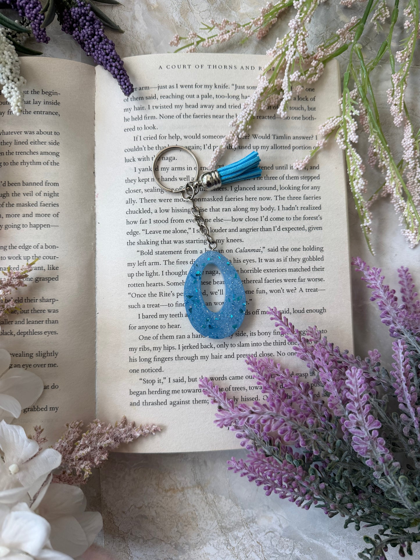 Resin Letter Keychain- O