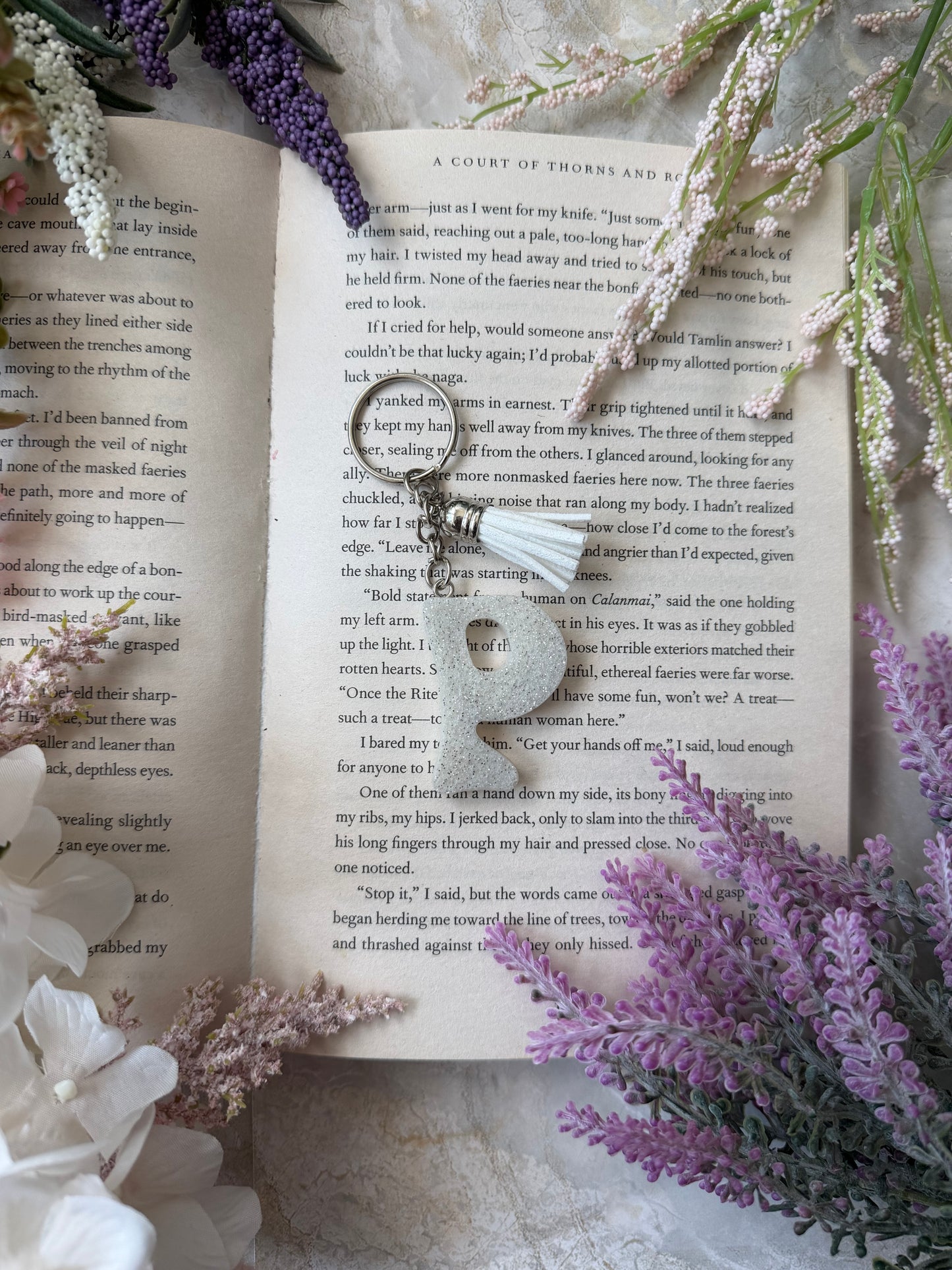 Resin Letter Keychain- P