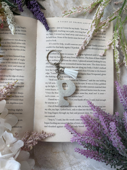 Resin Letter Keychain- P
