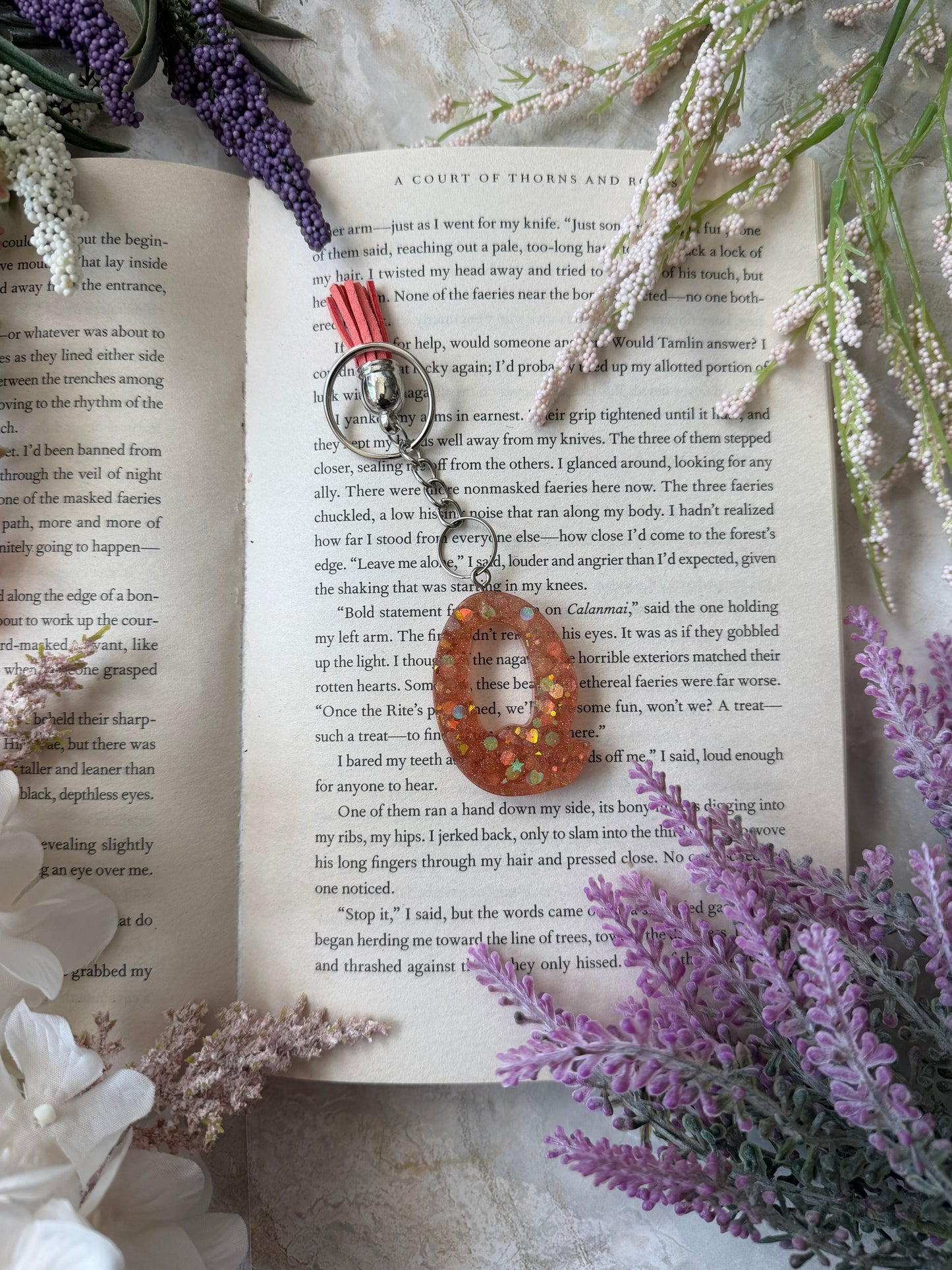 Resin Letter Keychain- Q