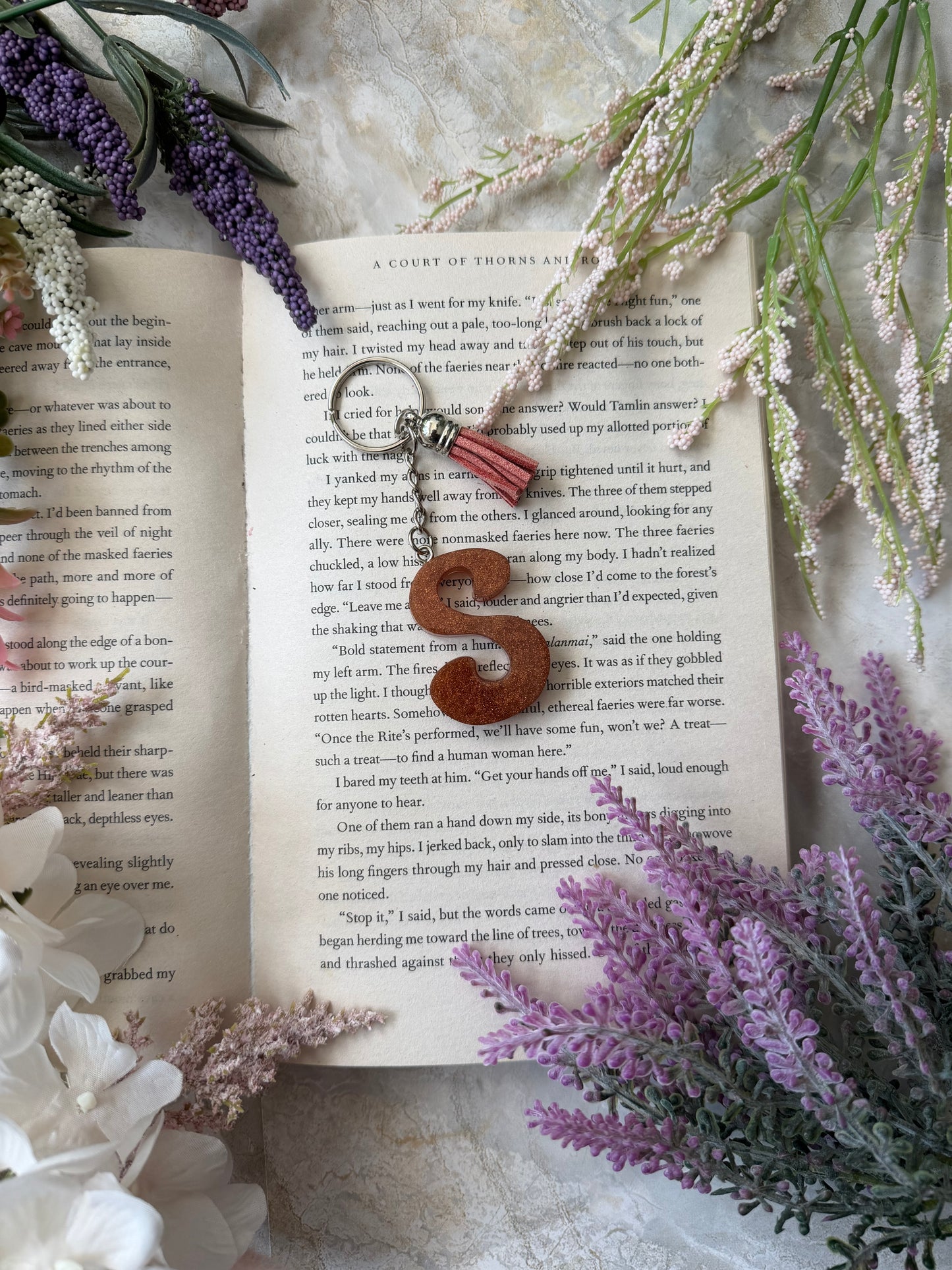 Resin Letter Keychain- S