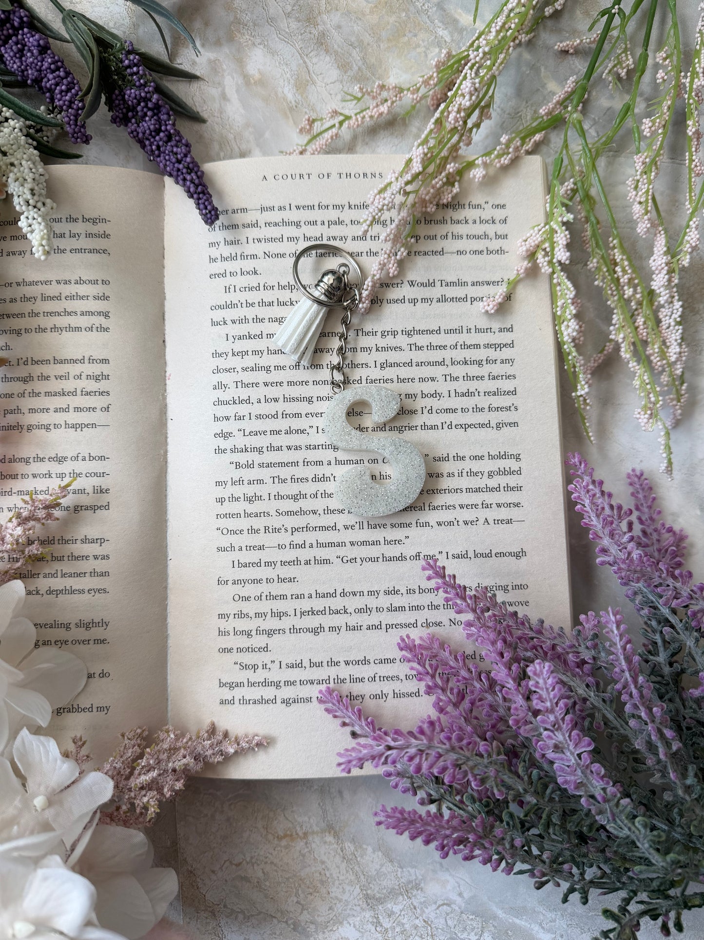 Resin Letter Keychain- S