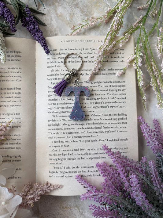 Resin Letter Keychains- T