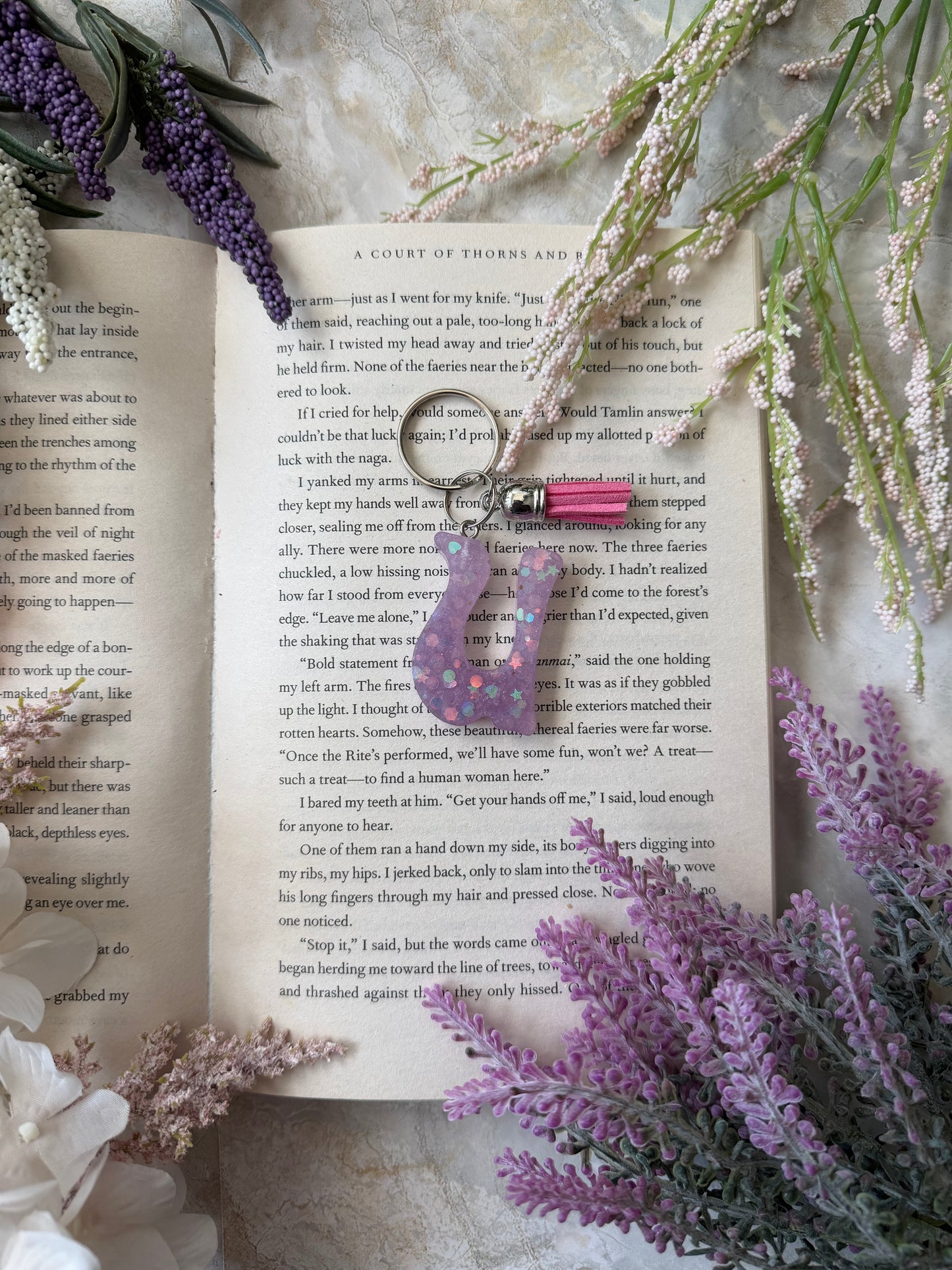 Resin Letter Keychain- U