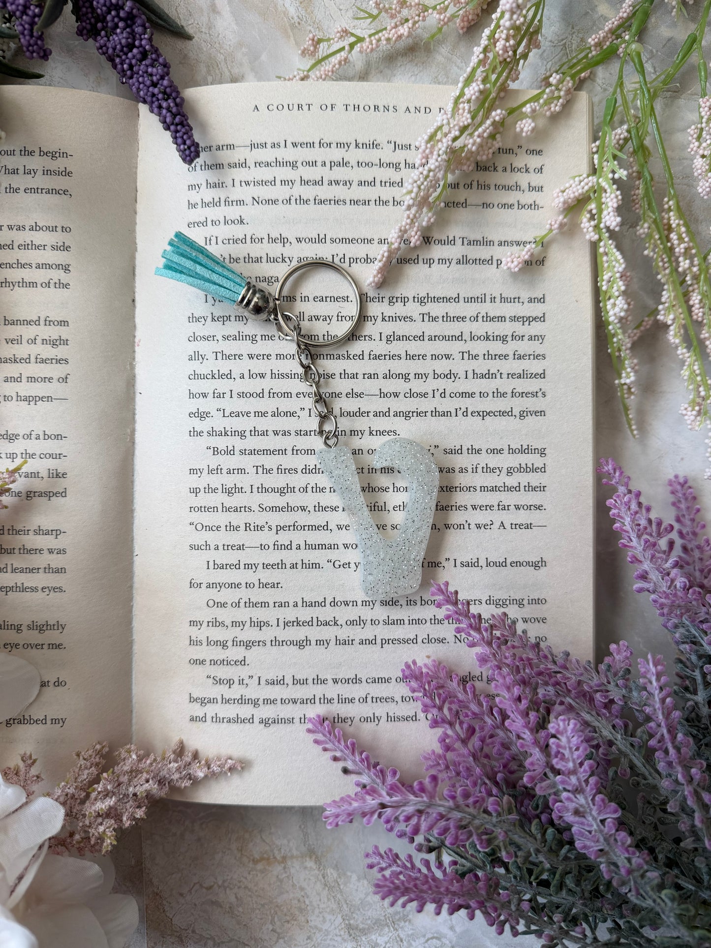 Resin Letter Keychains- V