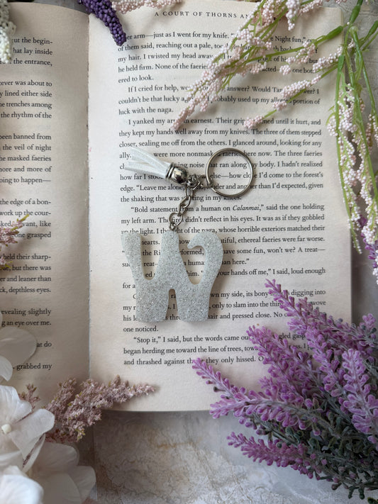 Resin Letter Keychains- W