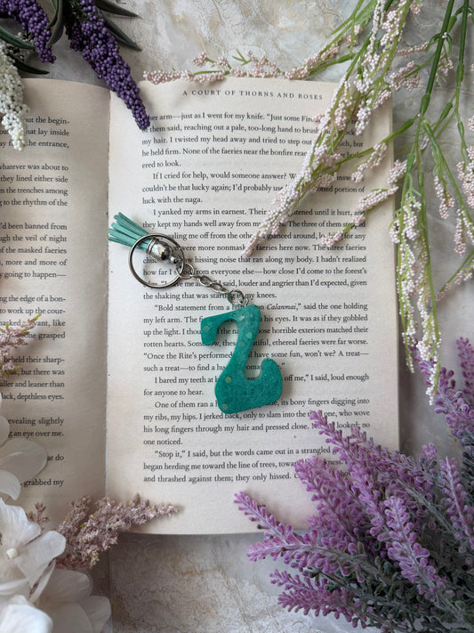 Resin Letter Keychain- Z