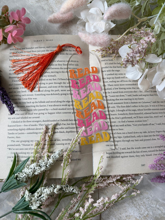 Acrylic Bookmark- READ