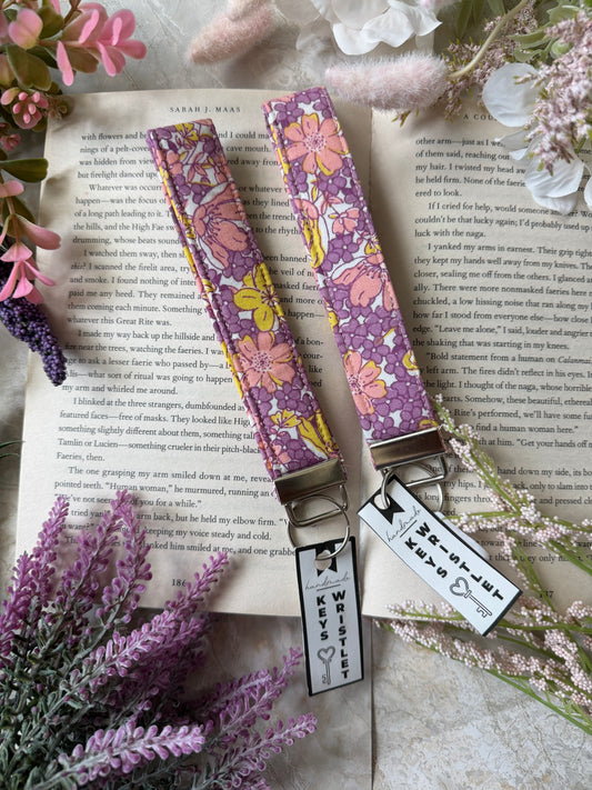 Wristlets- Pink and Purple Petals