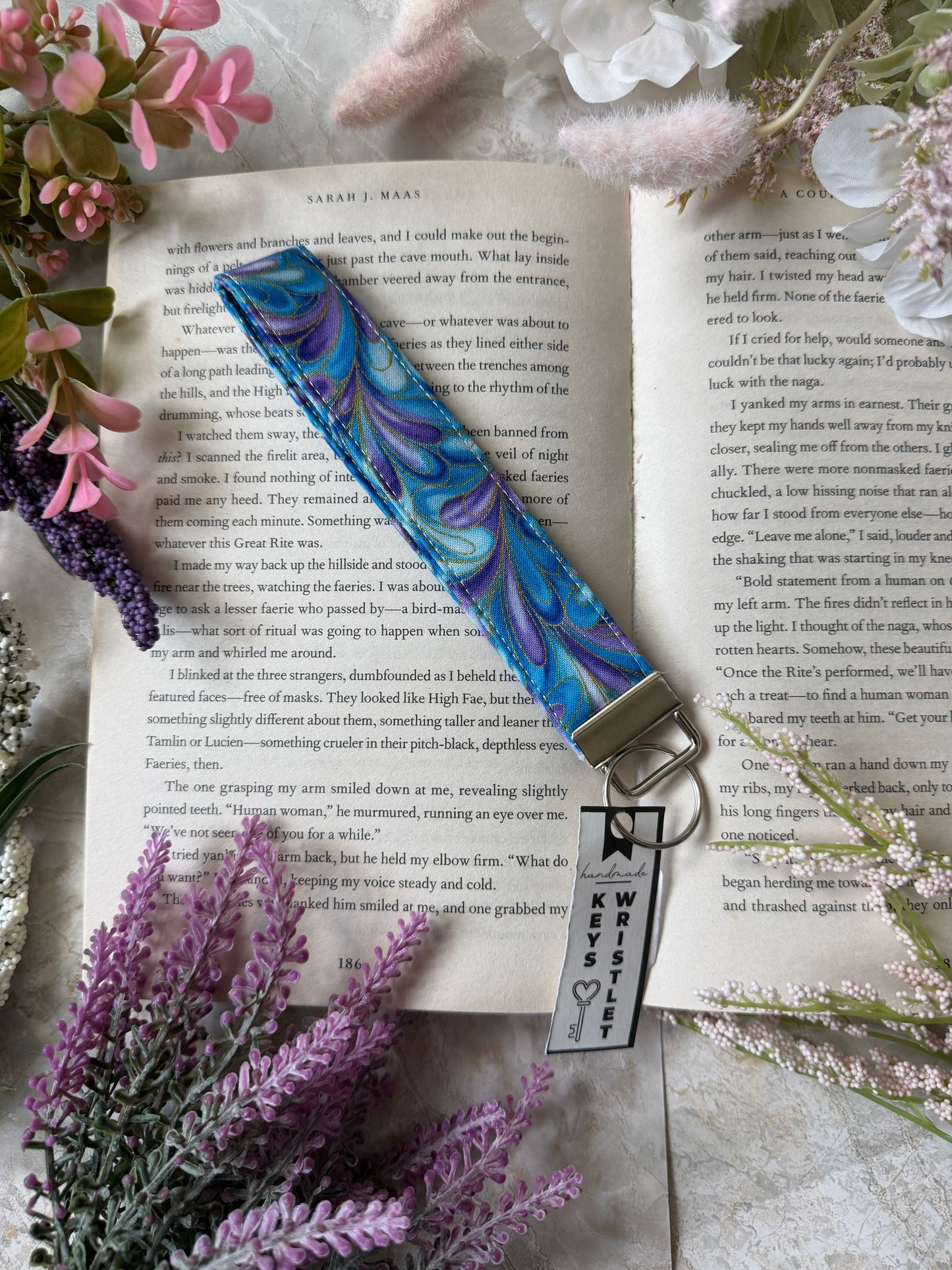 Wristlet - Blue Swirls