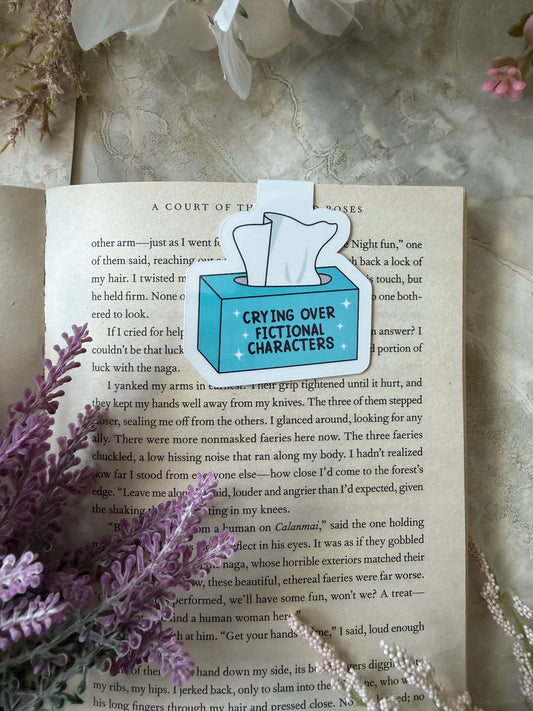 Magnetic Bookmark- Crying Over Fictional Characters
