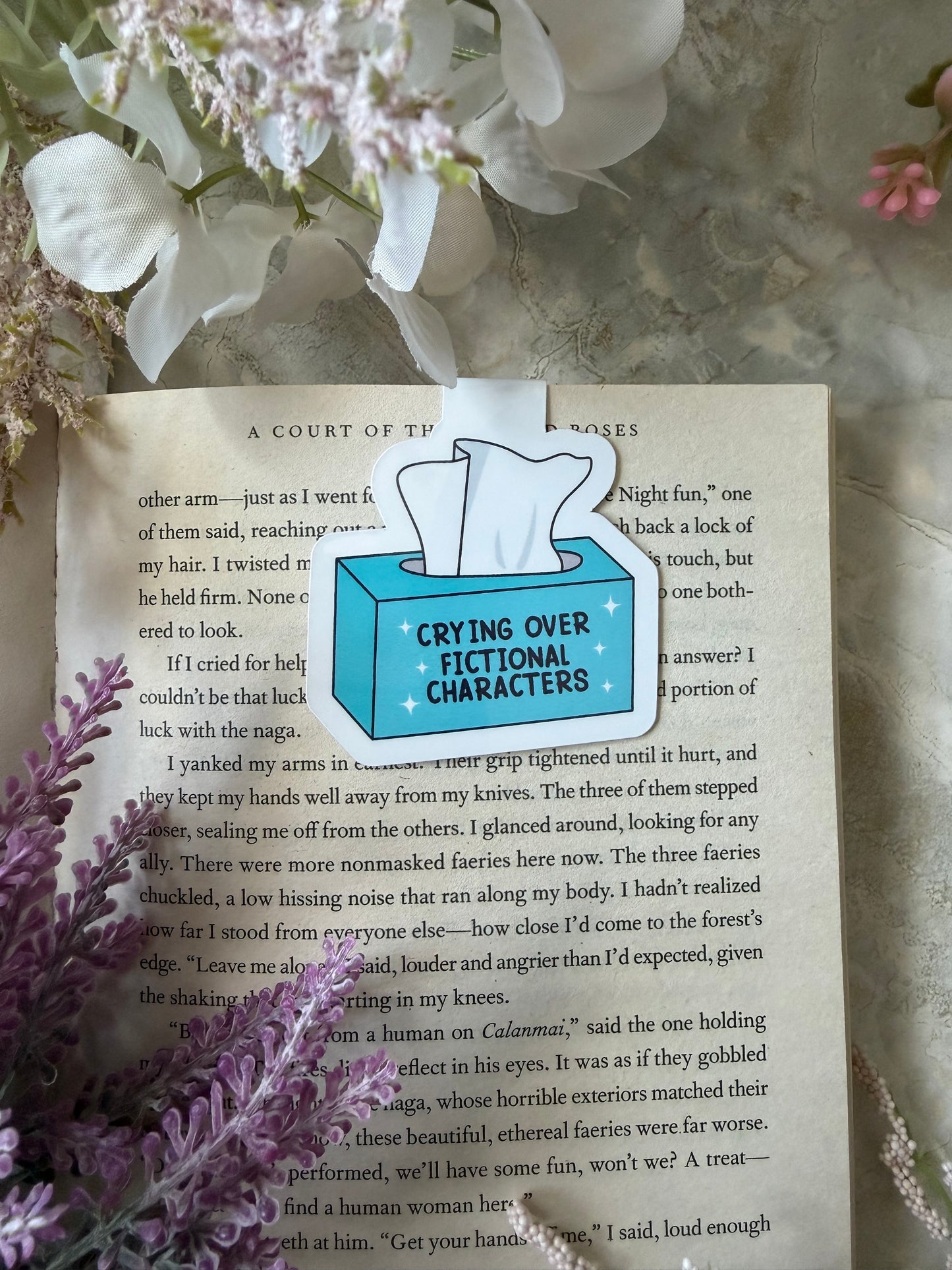 Magnetic Bookmark- Crying Over Fictional Characters