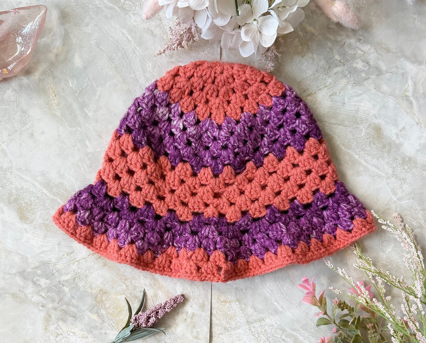 Crochet Bucket Hat- Granny Stitch
