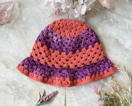 Crochet Bucket Hat- Granny Stitch