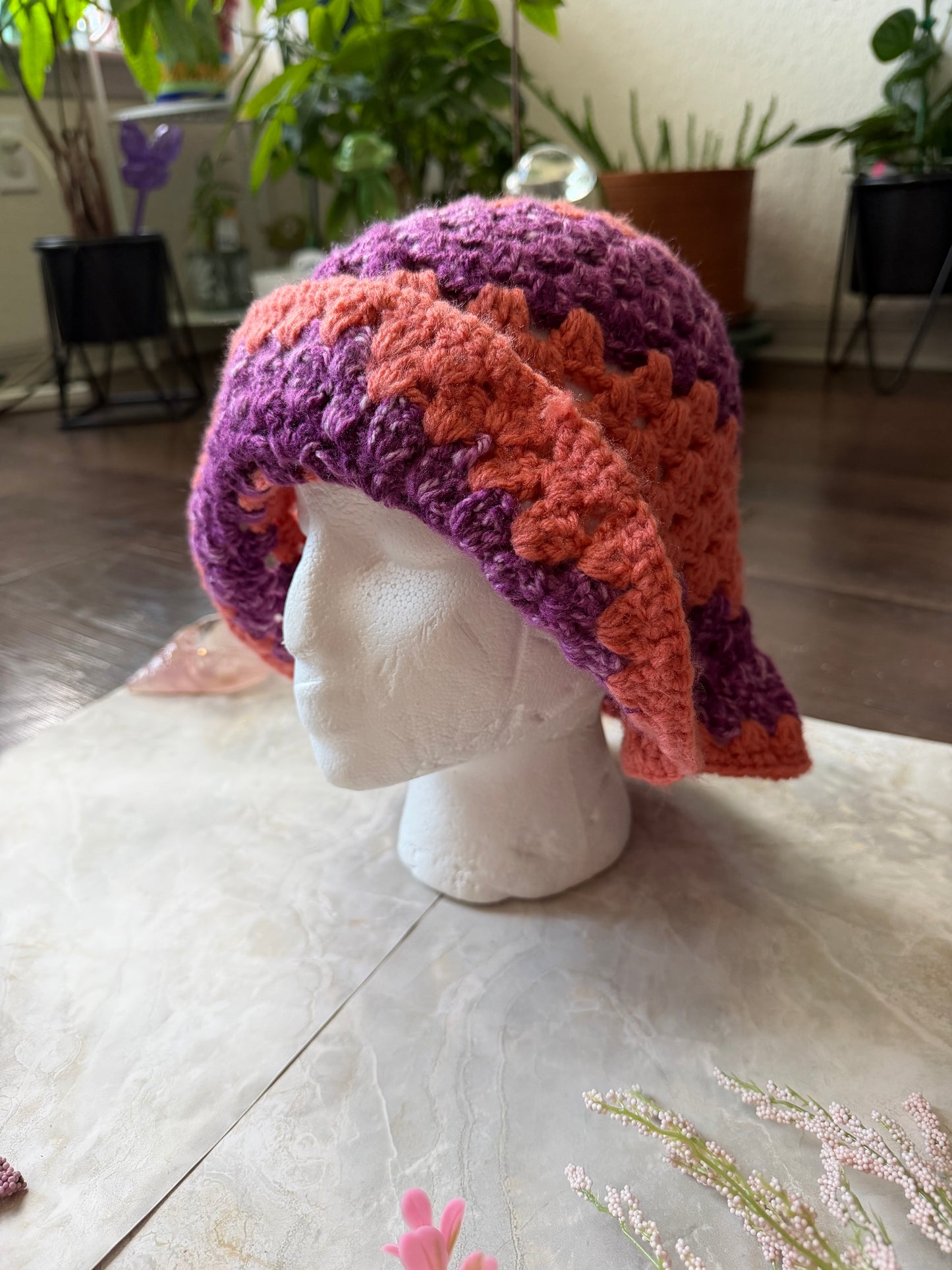 Crochet Bucket Hat- Granny Stitch